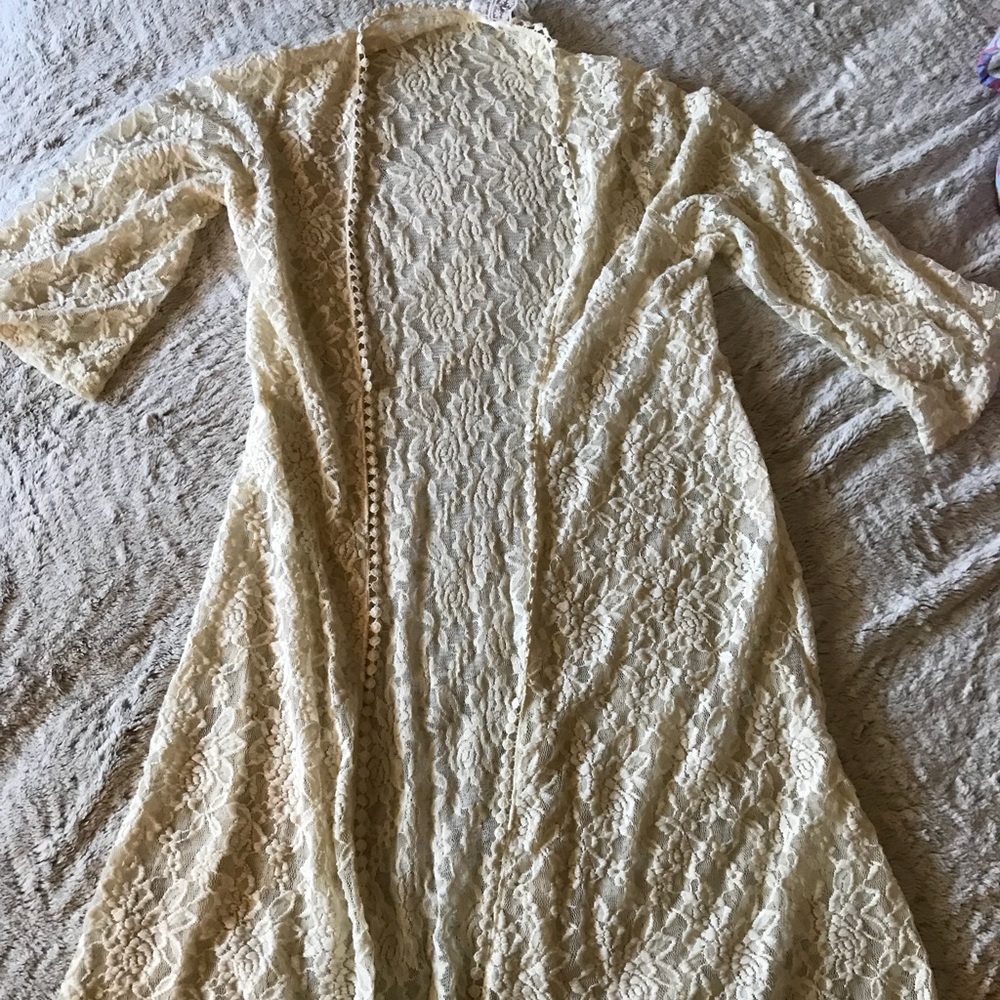 Mauve Lace Kimono